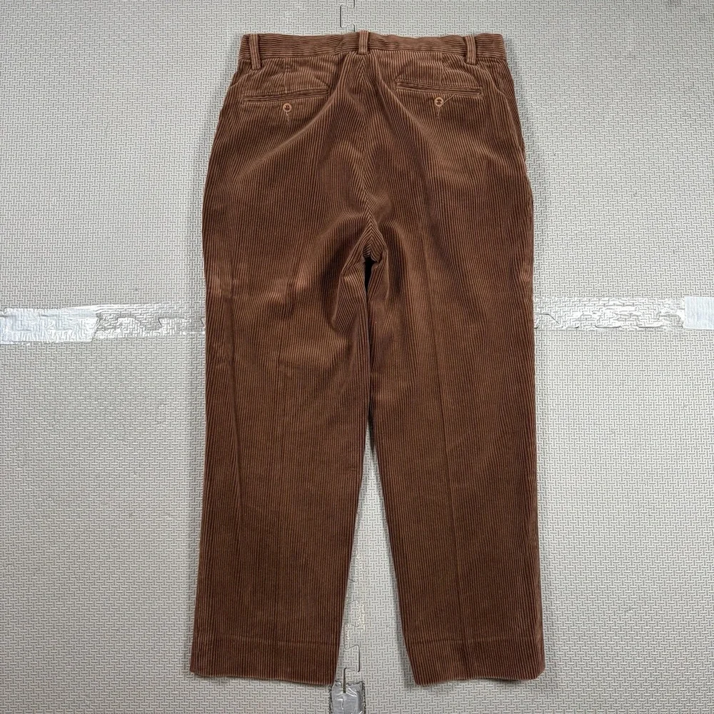Vintage POLO RALPH LAUREN Men 32x30(25) Brown Straight Corduroy Pants Old Money
